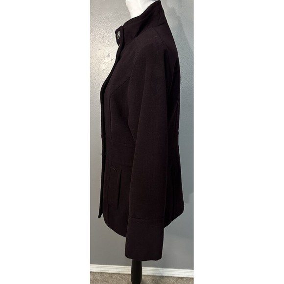 Liz Claiborne Women's Size M Dbl Breasted Pea Coat Lined Pockets Collared Jacket - Picture 3 of 8